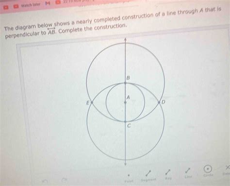 Solved Watch Later The Diagram Below Shows A Nearly Completed