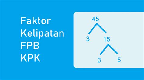 Menentukan Fpb Dan Kpk Dengan Pohon Faktor