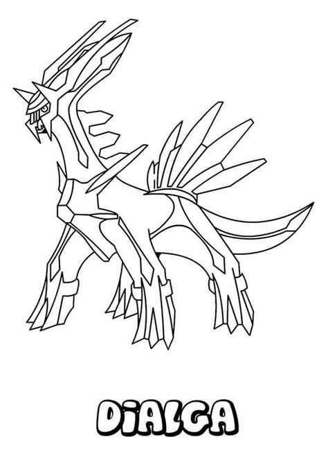 Legendary Pokemon Dialga Coloring Pages