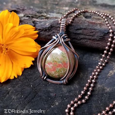 Unique Elegant Healing Talisman Pendant Necklace With Red Etsy In