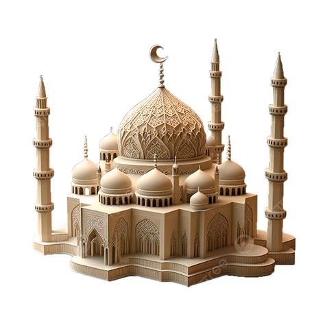 D Mosque Design Mosque Ramadan Islamic Png Transparent Clipart