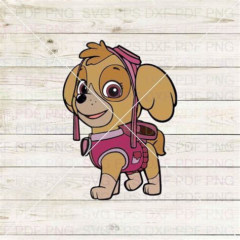 Skye Pawpatrol 017 Svg Dxf Eps Pdf Png Cricut Cutting File Etsy