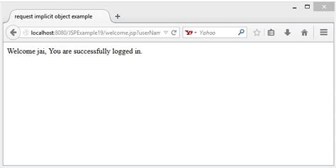 Jsp Request Implicit Object W Schools