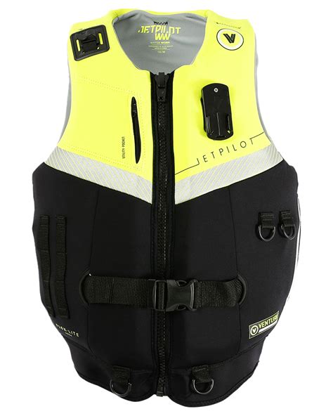 Jetpilot Venture Ladies Neo Vest Black Yellow Level 50 2023 Life