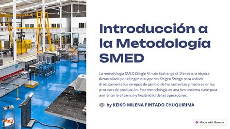 Introduccion a la Metodologia SMED Introducción a la Metodología SMED