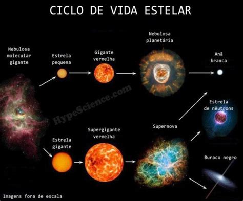 O ciclo de vida de uma estrela dura bilhões de anos Créditos HypeScience