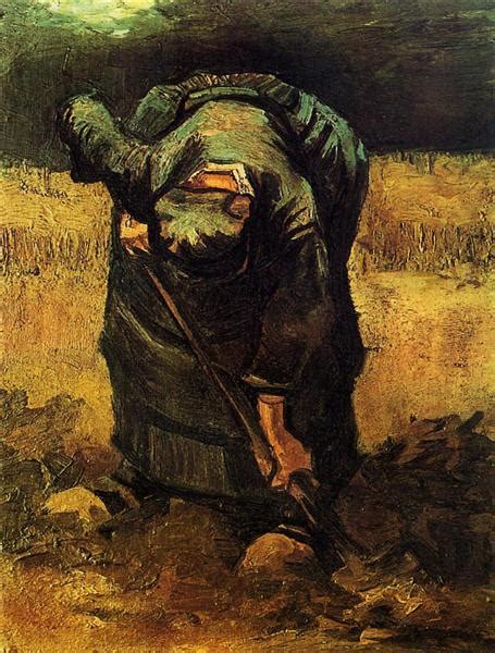 Peasant Woman Digging 1885 Vincent Van Gogh WikiArt Org