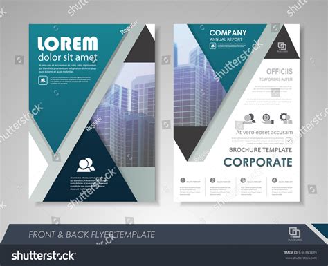 Blue Annual Report Leaflet Brochure Flyer Stock Vector Royalty Free