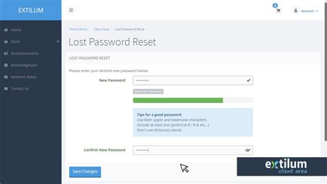 Reset Password Client Area Extilum Knowledgebase