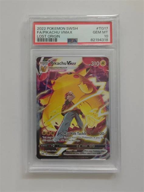 2022 Pokemon SWSH PIKACHU VMAX Full Art TG17 TG30 Lost Origin PSA 10 EBay