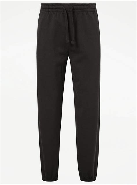 Black Plain Joggers Men George At Asda