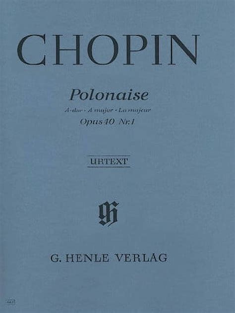 Polonaise In A Major Op 40 Militaire FrÃ©dÃ©ric Chopin Sheet