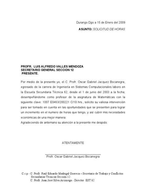 Formato De Solicitud De Cambio De Secundaria MIDE