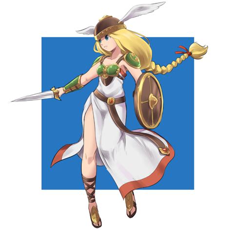 The Big Imageboard Tbib 1girl Armor Blonde Hair Blue Background