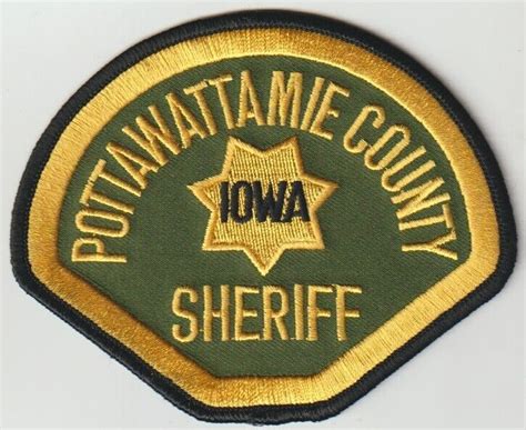 Pottawattamie County Sheriff Iowa Obsolete Patch Shipped From Australia Ebay