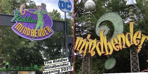 Six Flags Over Georgia Changed The Classic Mindbender Sign Photo