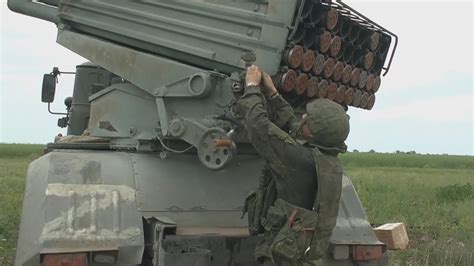 Russia Reportedly Blasts Ukrainian Targets With BM-21 'Grad' Rocket Launcher