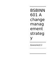 Bsbinn Assessment Aree Docx Bsbinn A Change Manag Ement