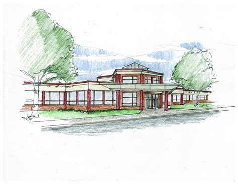 High School Building Drawing At Getdrawings Free Download