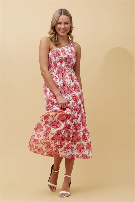 Floral One Shoulder Dress Ck Morgan Shop Wholesale