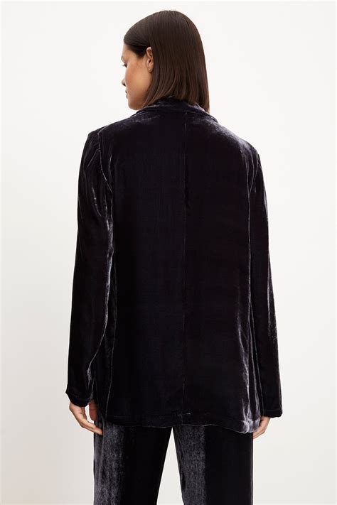 Kyla Silk Velvet Relaxed Blazer Velvet By Graham And Spencer