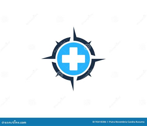 Health Medical Compass Icon Logo Design Element Stock Vector Illustration Of Longitude Arrow