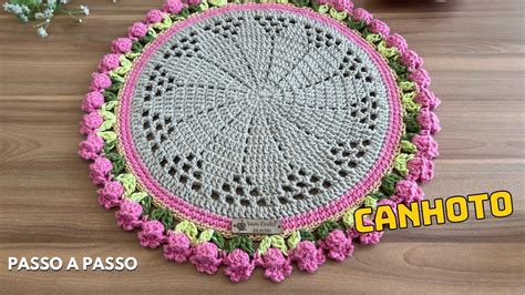 Sousplat FLORAL por Vana Crochet CANHOTO Jogo Americano de crochê