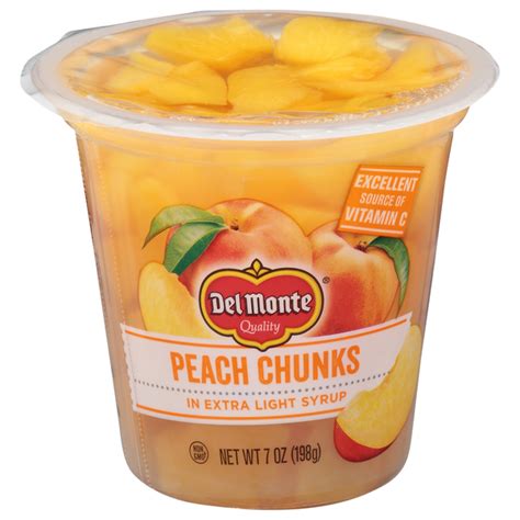 Save On Del Monte Peach Chunks In Extra Light Syrup Fruit Cup Order