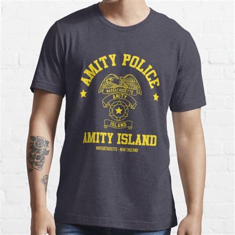 Amity Island Police T Shirt For Sale By LightningDes Redbubble