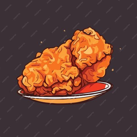 Premium Vector Fried Chicken Vector Illustration