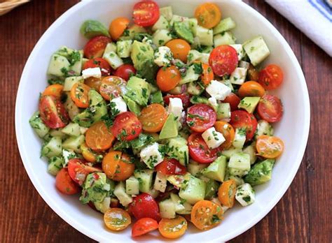 Ensalada De Pepino Tomate Palta Y Queso Men Recetas