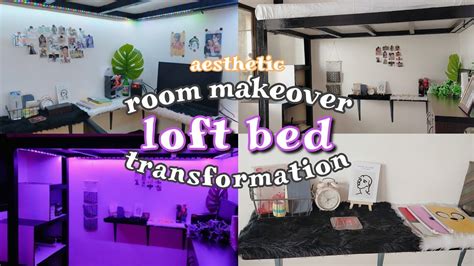 Aesthetic Room Makeover Loft Bed Transformation 🛏️ Youtube