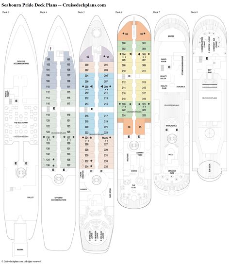 Seabourn Pride Deck Plans Diagrams Pictures Video