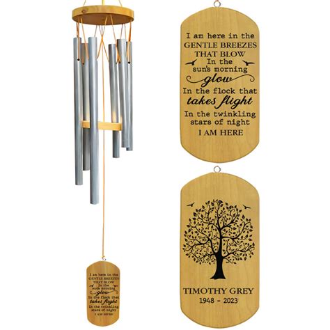 Wind Chime Memorial T Remembrance Wind Chimes I Am Here In The