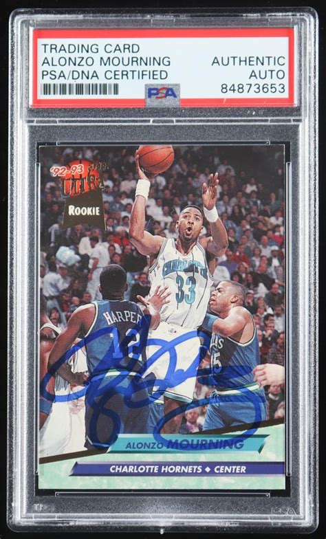 Alonzo Mourning Signed 1992 93 Ultra 234 RC PSA Pristine Auction