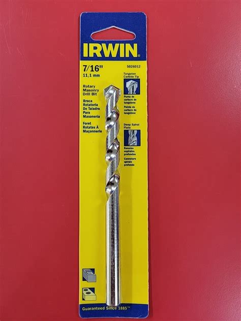 Irwin 7 16 X 6 Rotary Masonry Drill Bit 5026012 For Sale Online Ebay