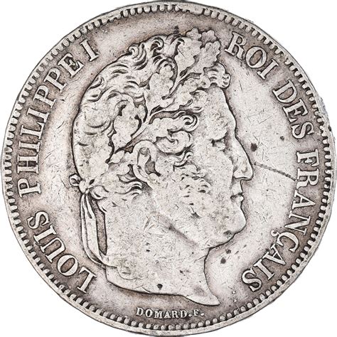 Coin France Louis Philippe 5 Francs 1833 La Rochelle Silver