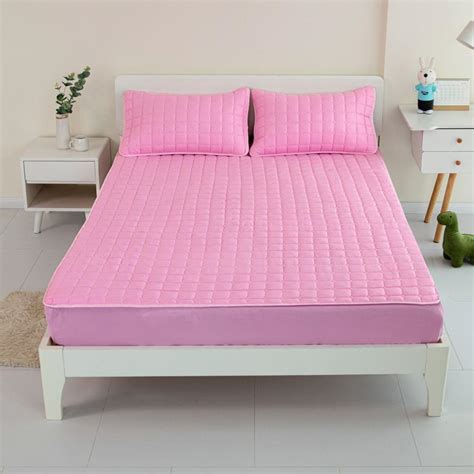 Buy New Soft Polyester Cotton Bedding Sheet Mattress Cover Quilted