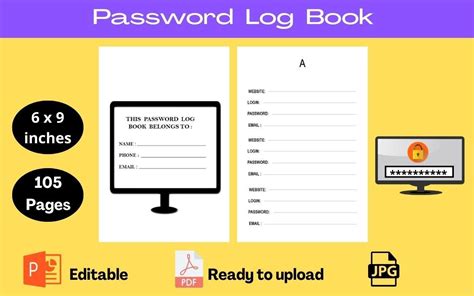 Password Log Book Graphic by Belhimer Publishing · Creative Fabrica