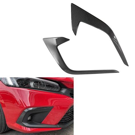 Front Bumper Splitter Spoiler Covers Trim Fog Lights Eyebrow Wind