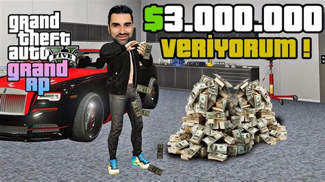 GTA 5 GRAND RP DE 3 000 000 VERİYORUM EN HIZLI VE EN KOLAY ZENGİN