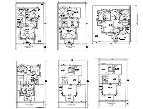 Electrical layout of residential layout - Cadbull