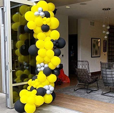 Bumble Bee Balloon Garland Arch Kit Black And Yellow Balloons Etsy