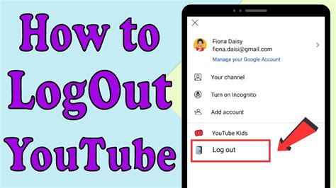 How To Logout Youtube Account On Mobile Sign Out Of Youtube App