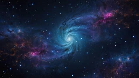 Spiral Galaxy In Deep Space Premium Ai Generated Image