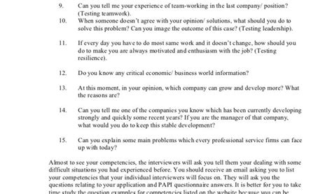 Cover Letter To Kpmg Kpmg Interview Questions Williamson