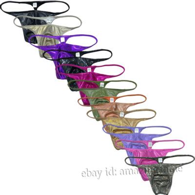 Men Gloss G String Thong Underwear Classics Pouch T Back Elastic Sex Swim Tangas Ebay