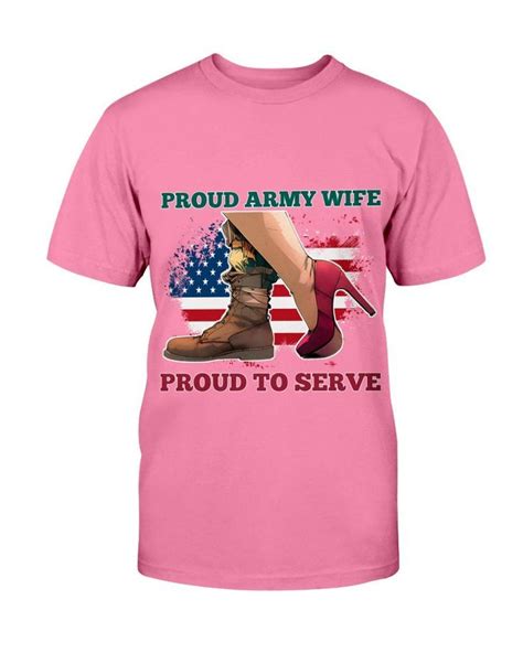 Proud Army Wife T Shirt For Soldiers Wife Wife T Shirt Tees For