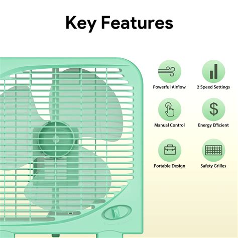 Snapklik Shinic 10 Tabletop Box Fan 2 Speeds Table Fan