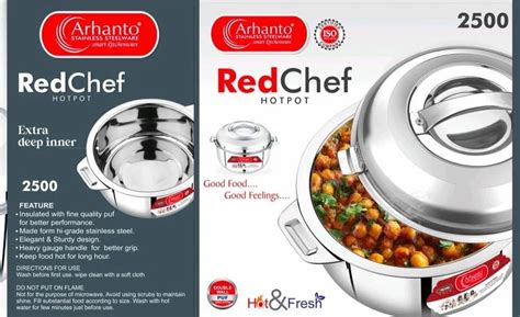 Stainless Steel Hot Pot Arhanto Red Chef Stainless Steel Hotpot